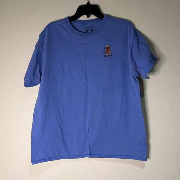 RIOT SOCIETY T-Shirt Adult Large Gone Fishing Bear‎ - Picture 1 of 3